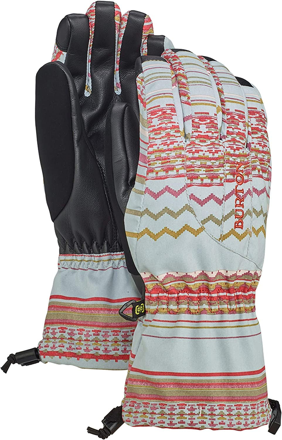 BURTON Women'S Profile Glove Apparel & Accessories > Clothing Accessories > Gloves & Mittens Burton Snowboards Aqua Gray Revel Stripe Small