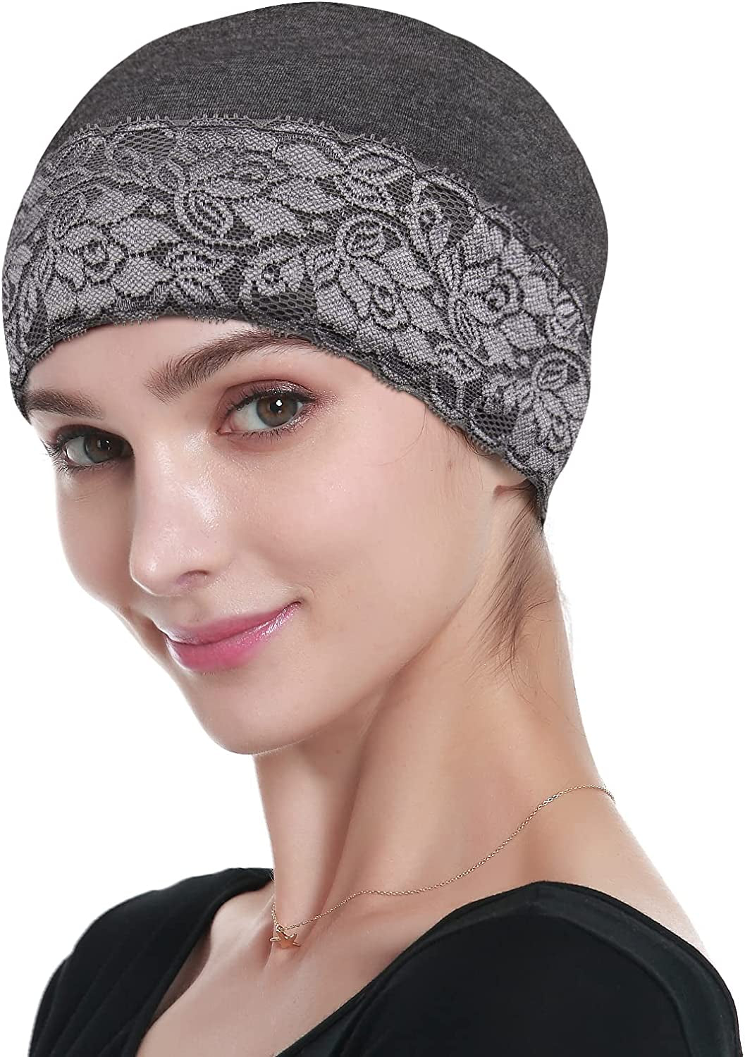 Bamboo Sleep Beanie Cap Head Coverings for Women Hair Loss Apparel & Accessories > Clothing Accessories > Headwear KYLIE MAX Grey