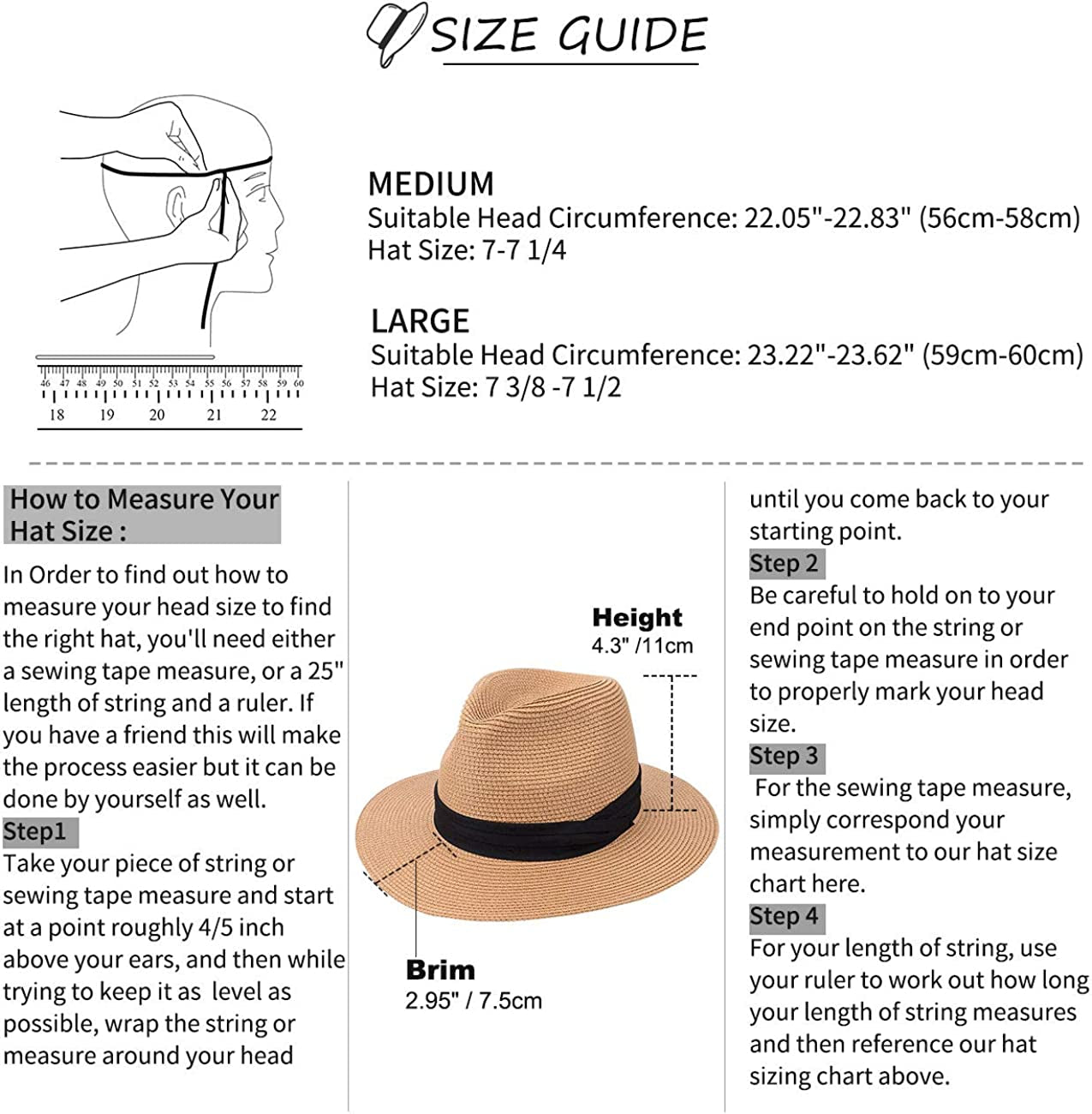 MAYLISACC Womens Straw Panama Hat, Wide Brim Beach Sun Hats Summer Foldable Travel Sunhat UPF50 Apparel & Accessories > Clothing Accessories > Hats MAYLISACC