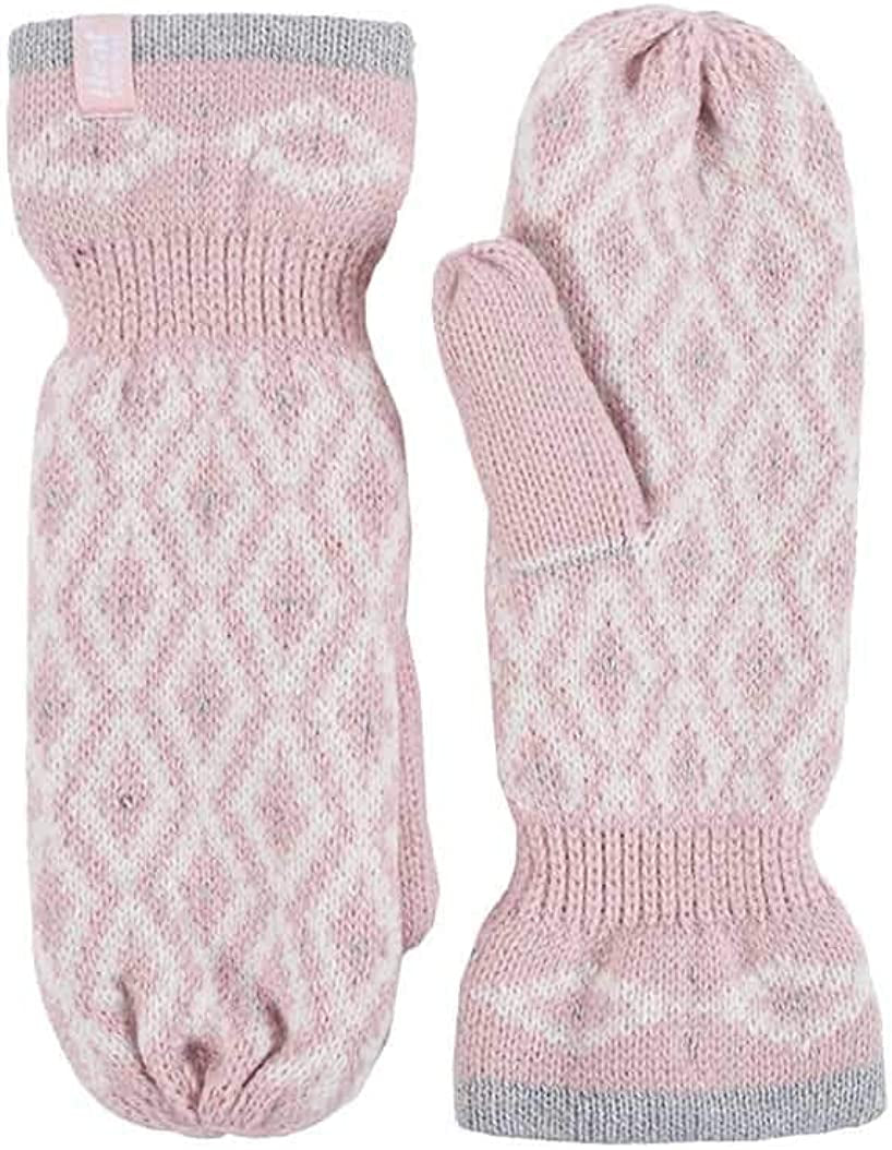 Heat Holders - Womens Warm Fleece Lined Thermal Cold Weather Knit Winter Mittens Apparel & Accessories > Clothing Accessories > Gloves & Mittens HEAT HOLDERS Coral One Size