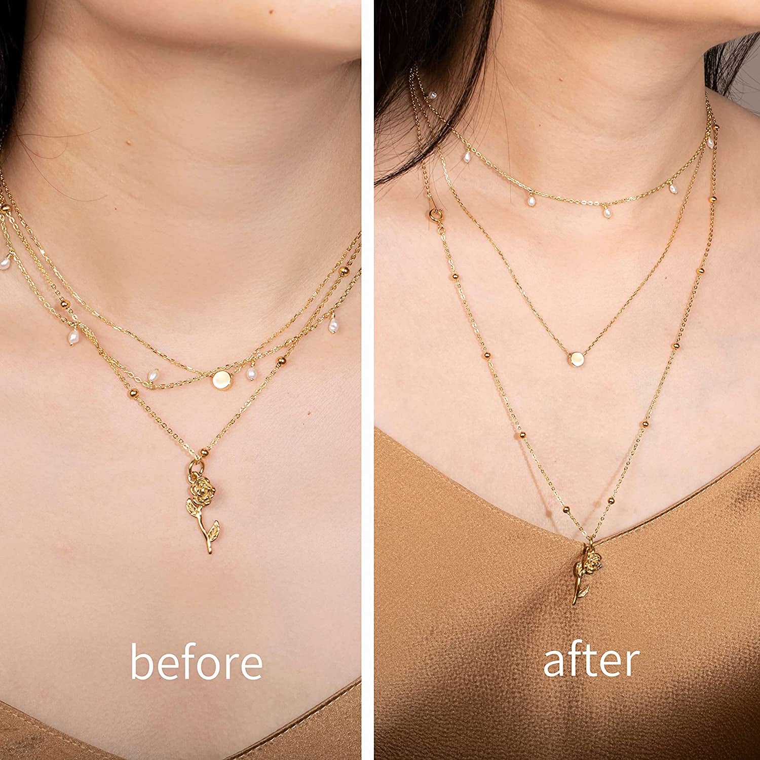 Meow Star Necklace Extender Sterling Silver Necklace Extenders Gold Chain Extenders for Necklaces Extender for Bracelet Anklet Set 2", 3", 4", and 6" Apparel & Accessories > Jewelry > Anklets Meow Star