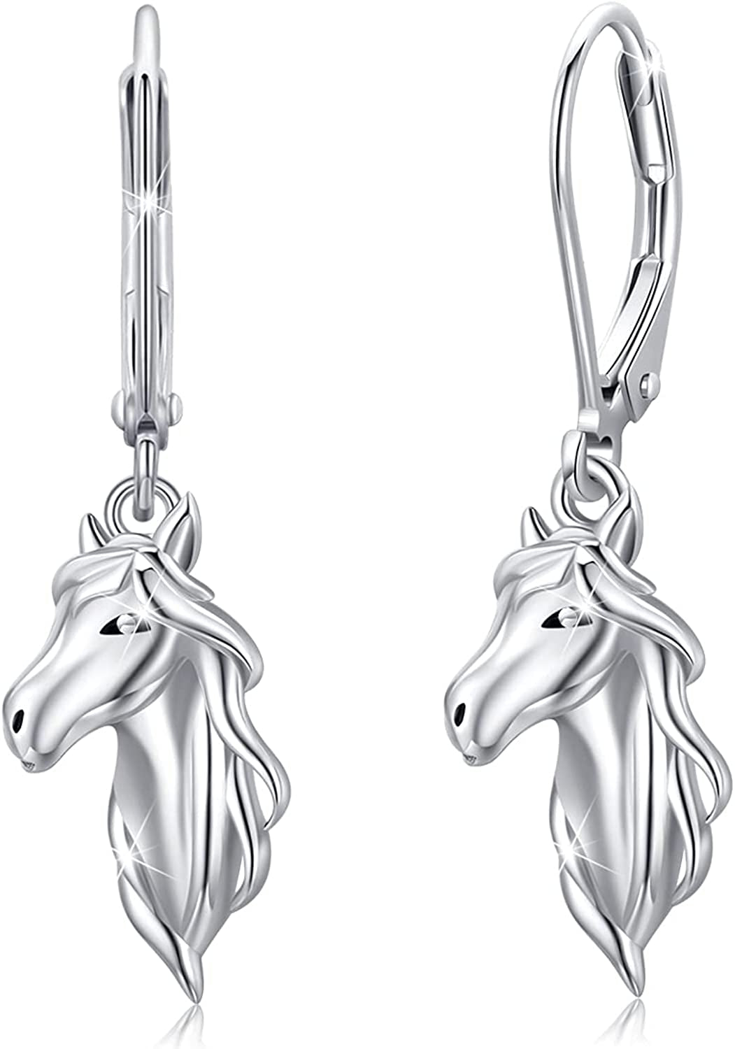 Horse Earrings 925 Sterling Silver Animal Horse Stud Earrings Horse Jewelry Gifts for Mother'S Day Women Girls Teens Horse Lovers Apparel & Accessories > Jewelry > Earrings Silikepa Sliver