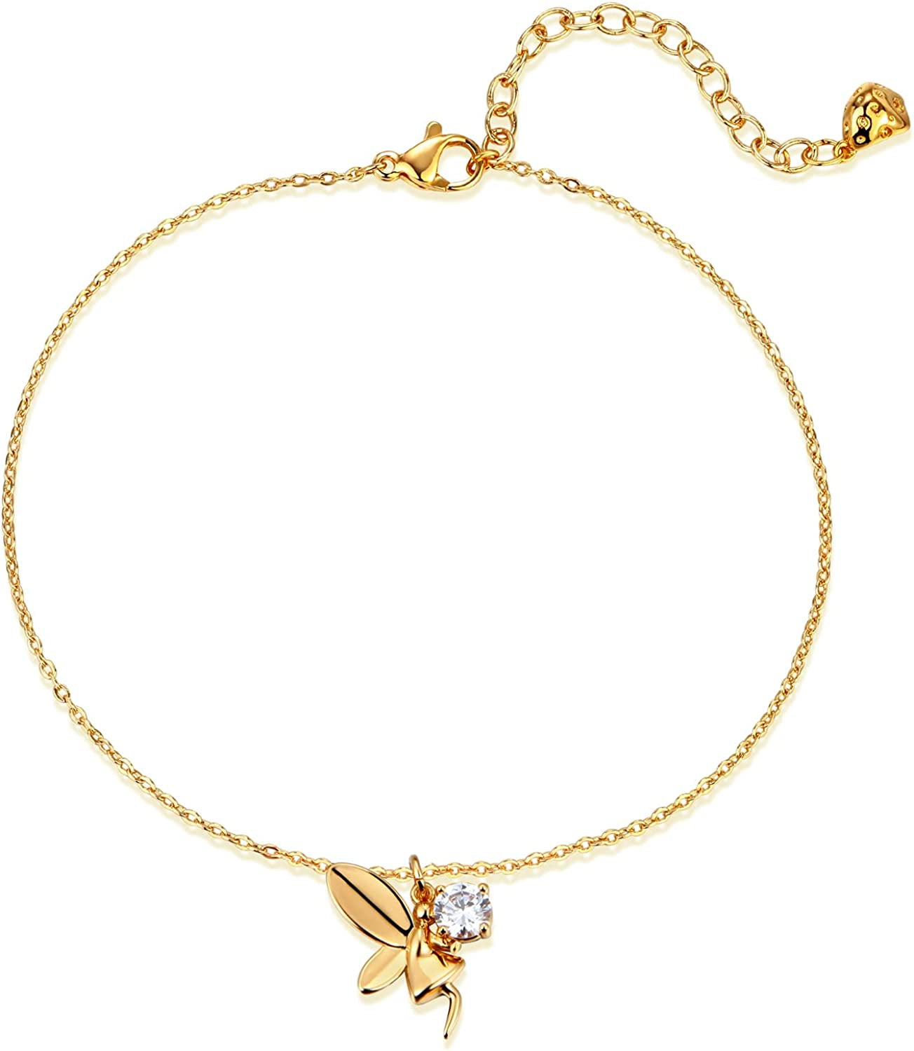 Mevecco Gold Evil Eye Charm Anklet,14K Gold Plated Boho Beach Dainty Cute Tiny Lucky Star Foot Chain Ankle Bracelet Silver Beaded Chain Anklet for Women Apparel & Accessories > Jewelry > Anklets MEVECCO Fairy