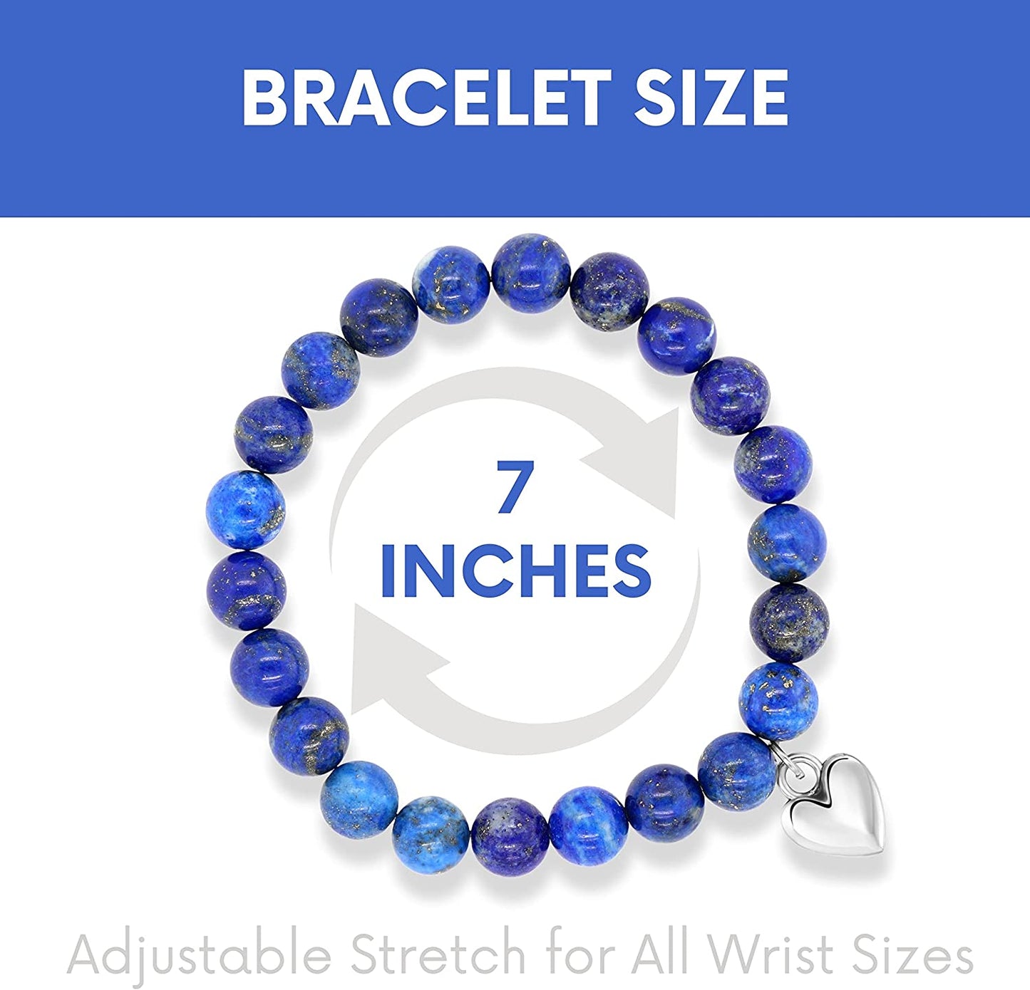 OLGAS GEMS 65Th Birthday Milestone Bracelet & Meaningful Message Card for Women - Beautiful and Sentimental Birthday Gifts for 65 Year Old Woman Made with Natural Lapis Lazuli Stones Apparel & Accessories > Jewelry > Bracelets OLGAS GEMS