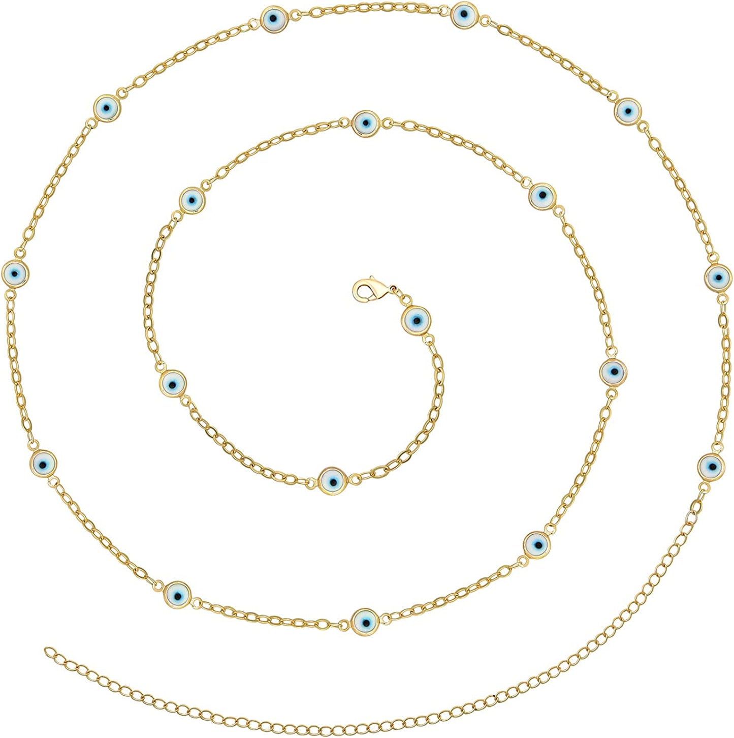 TOBENY 27.5/33.5/40 Inches Waist Belly Chains for the Waist for Women 14K Gold Plated Belly Chains for Women plus Size Body Chain for Women Teens Apparel & Accessories > Jewelry > Body Jewelry TOBENY G 27.5 Inches