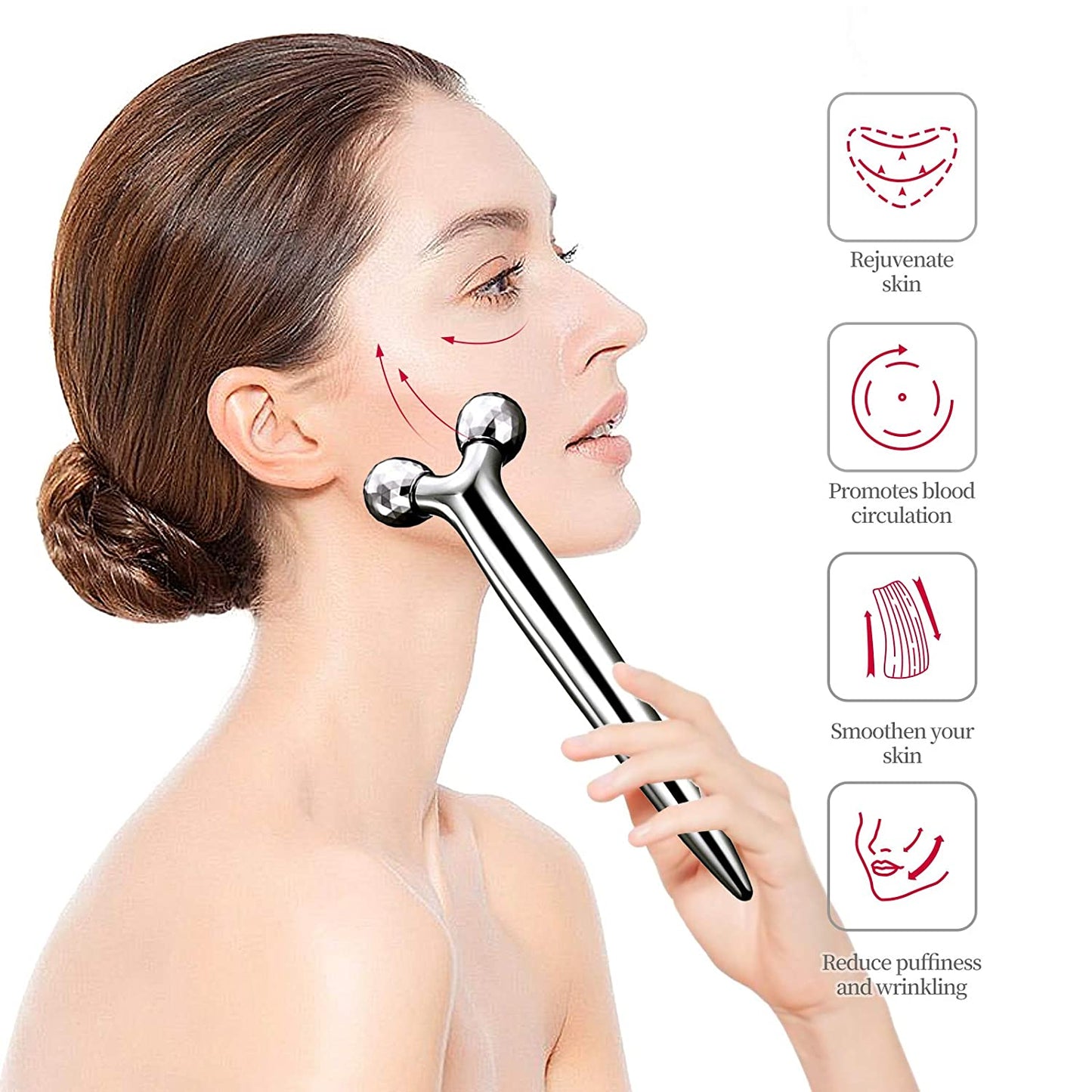 Face Roller Facial Roller Face Massager for Face Lift - Facial & Body Beauty Roller Skin Care Tool for Face, Eyes, Neck, Body Health & Beauty > Personal Care > Cosmetics > Cosmetic Tools > Skin Care Tools Sinikoro