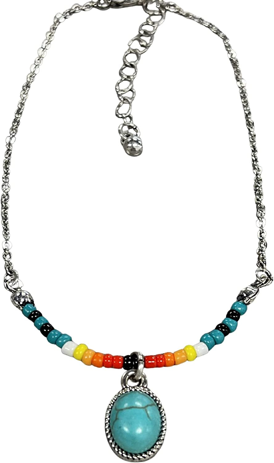 Kiwibonbon Anklets for Women Girls Boho Colorful Beads Ankle Bracelets Apparel & Accessories > Jewelry > Anklets KIWIBONBON Oval