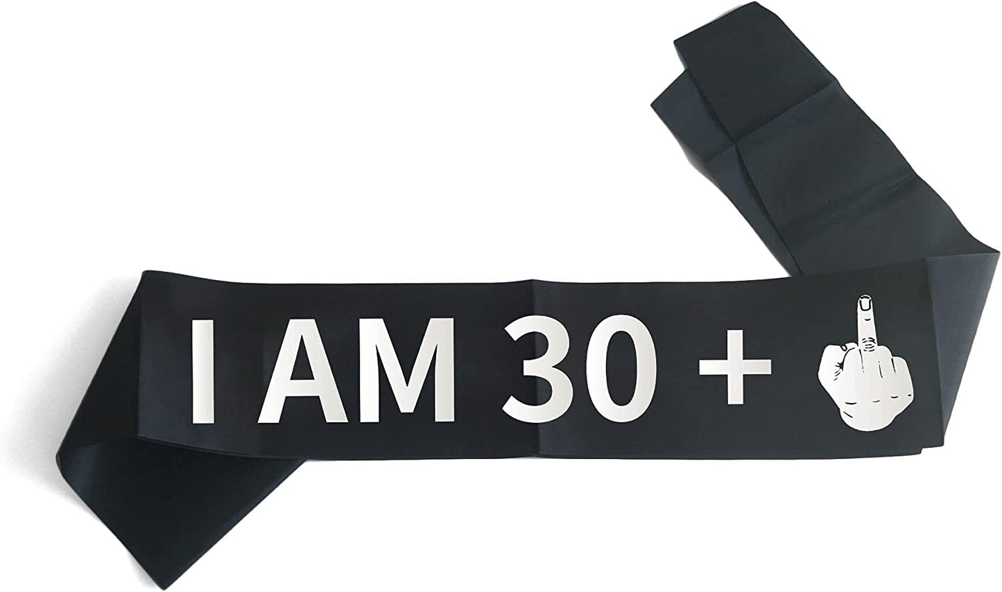 Joyiou “I AM 30+1” Sash, 31St Birthday Sash with Silver Foil, Soft Black Satin Sash for Women and Men, 31St Birthday Party Supplies Decorations Favors, 31 Years Old Birthday Funny Gifts Apparel & Accessories > Clothing Accessories > Sashes Joyiou