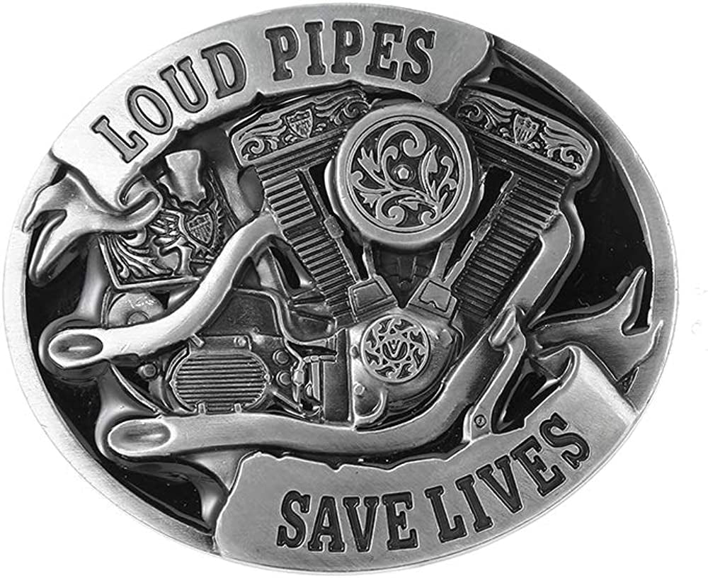 KDG Western Cowboy Gold Belt Buckle for Man Eagle Running Horse Bull Heads Texas Buckle Apparel & Accessories > Clothing Accessories > Belt Buckles KDG 5-antique Loudpipes