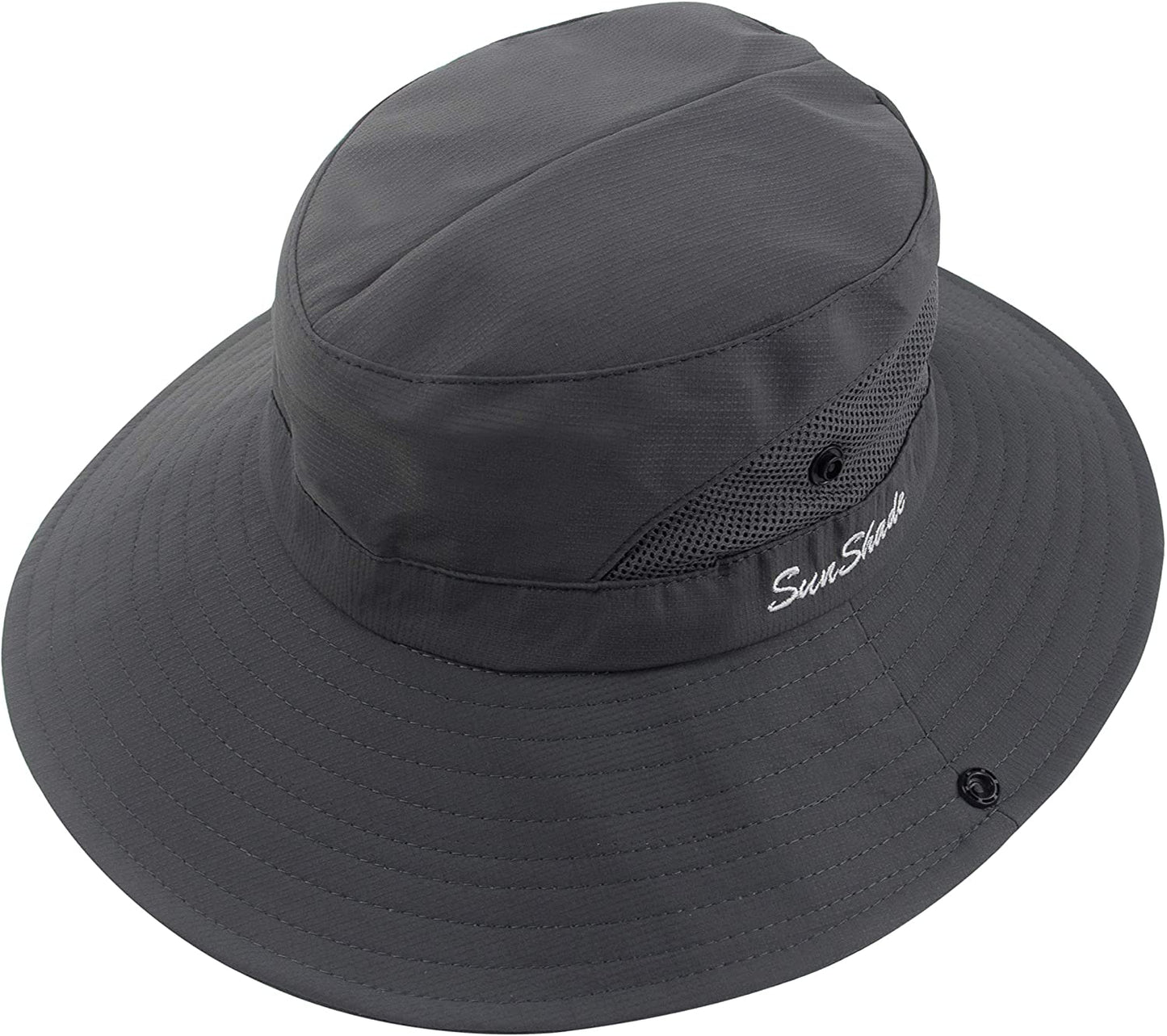 Muryobao 2 Pack Women Ponytail Summer Sun Hat UV Protection Wide Brim Foldable Safari Fishing Cap Apparel & Accessories > Clothing Accessories > Hats Muryobao