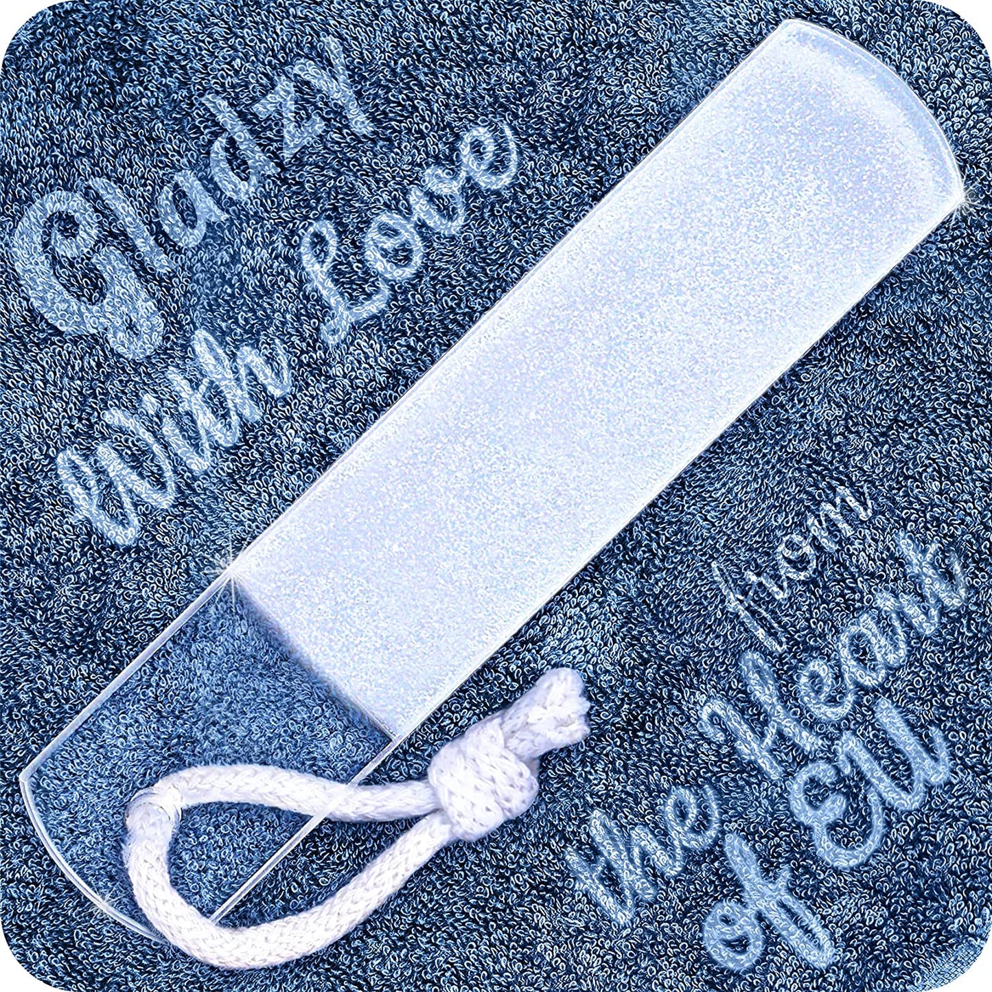Genuine Czech Glass Foot File - Gentle Callus Remover, Pedicure & Spa Rough Skin Scrubber, Professional Toenail and Heels Care, Etched Different Grit Surface, EU Quality by Gladzy - Large Size Health & Beauty > Personal Care > Foot Care Gladzy Large