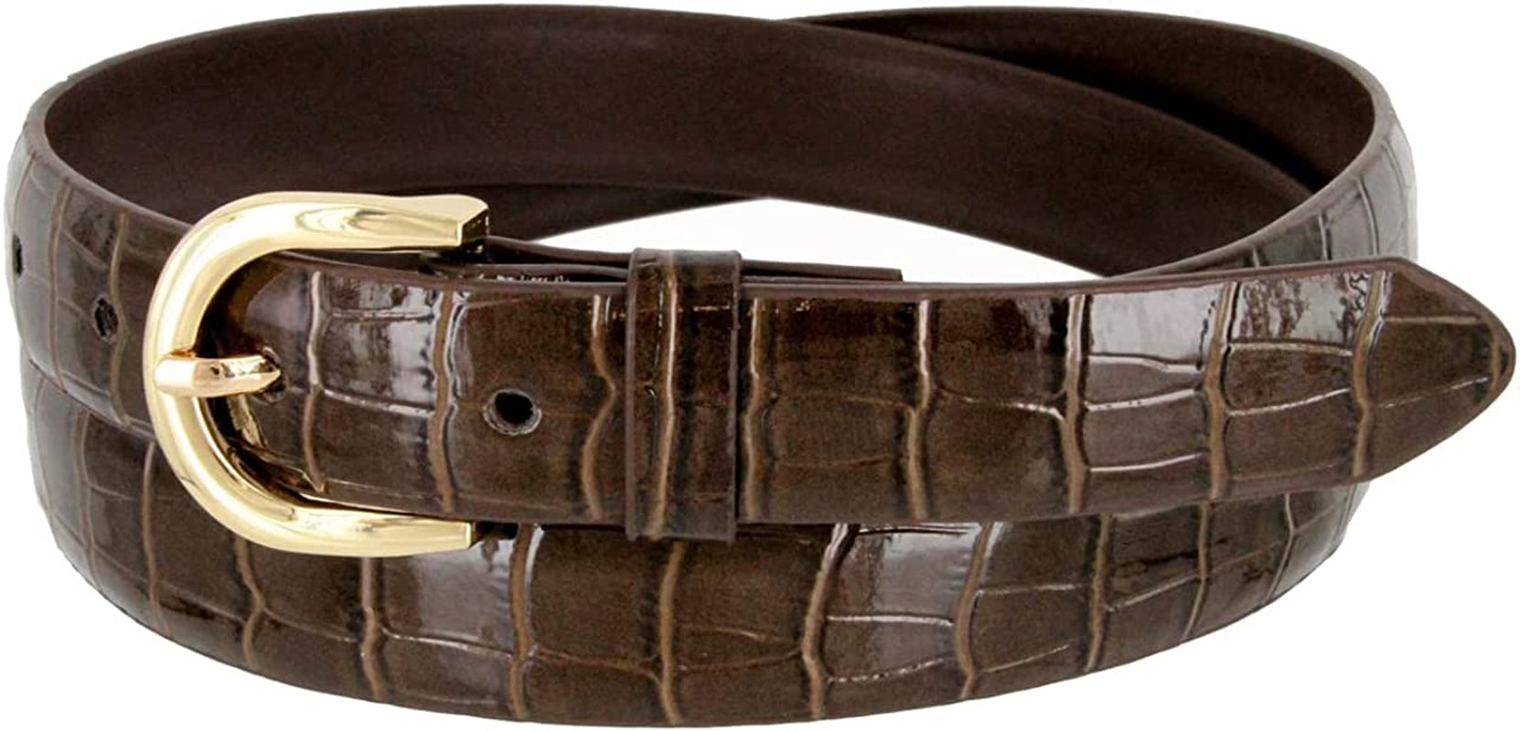 Women'S Dress Belt Casual Fashion Waist Skinny Belt 1"(25Mm) Wide, Multi-Style Options Apparel & Accessories > Clothing Accessories > Belts Belts.com Style 2 - Brown 30''-32'' S
