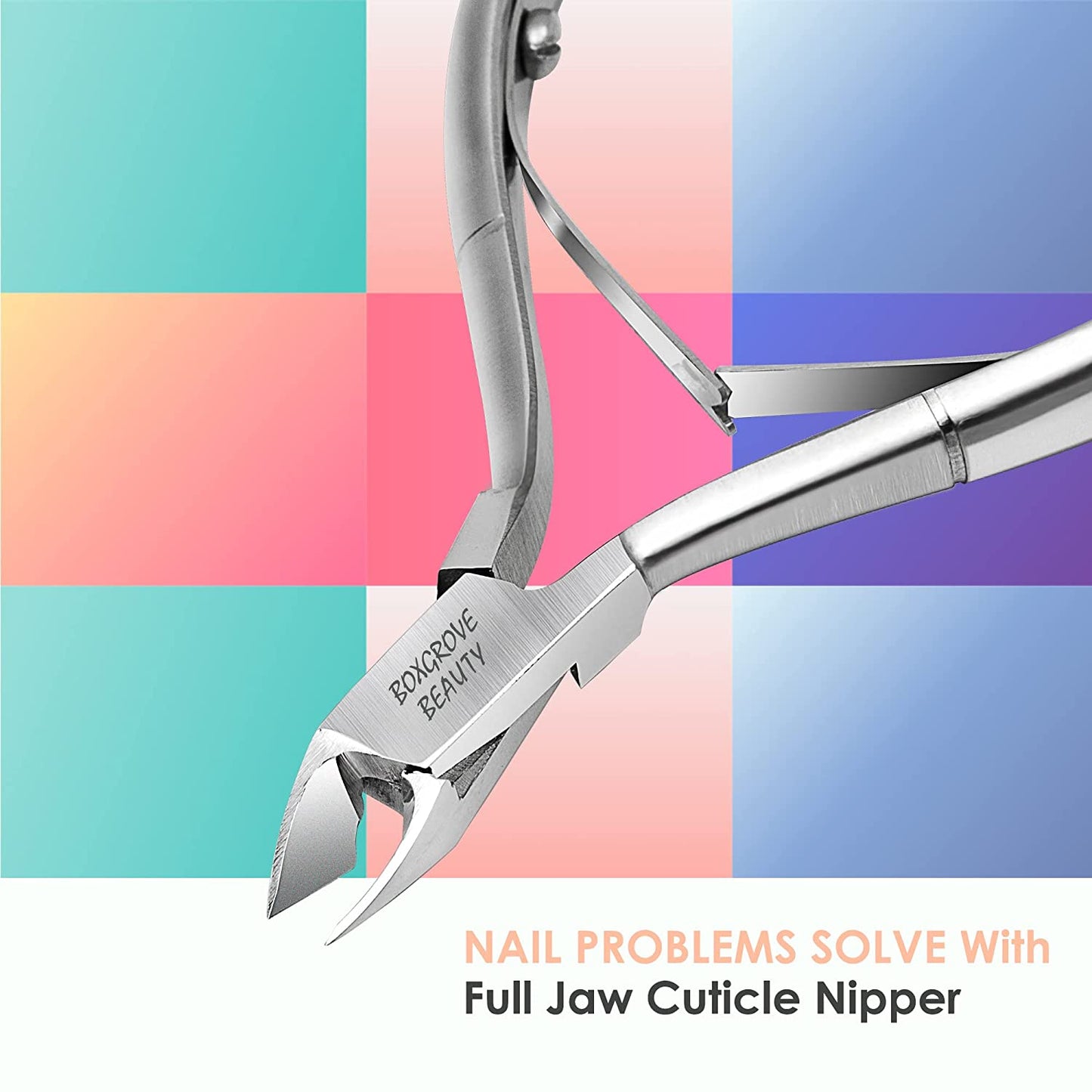 Professional Cuticle Cutter & Pusher Trimmer Manicure Tools with Double Spring– Perfect Nail Care Tool for Manicure & Pedicure Beauty at Home/Spa/Saloon (Silver) Health & Beauty > Personal Care > Cosmetics > Cosmetic Tools > Nail Tools BOXGROVE BEAUTY