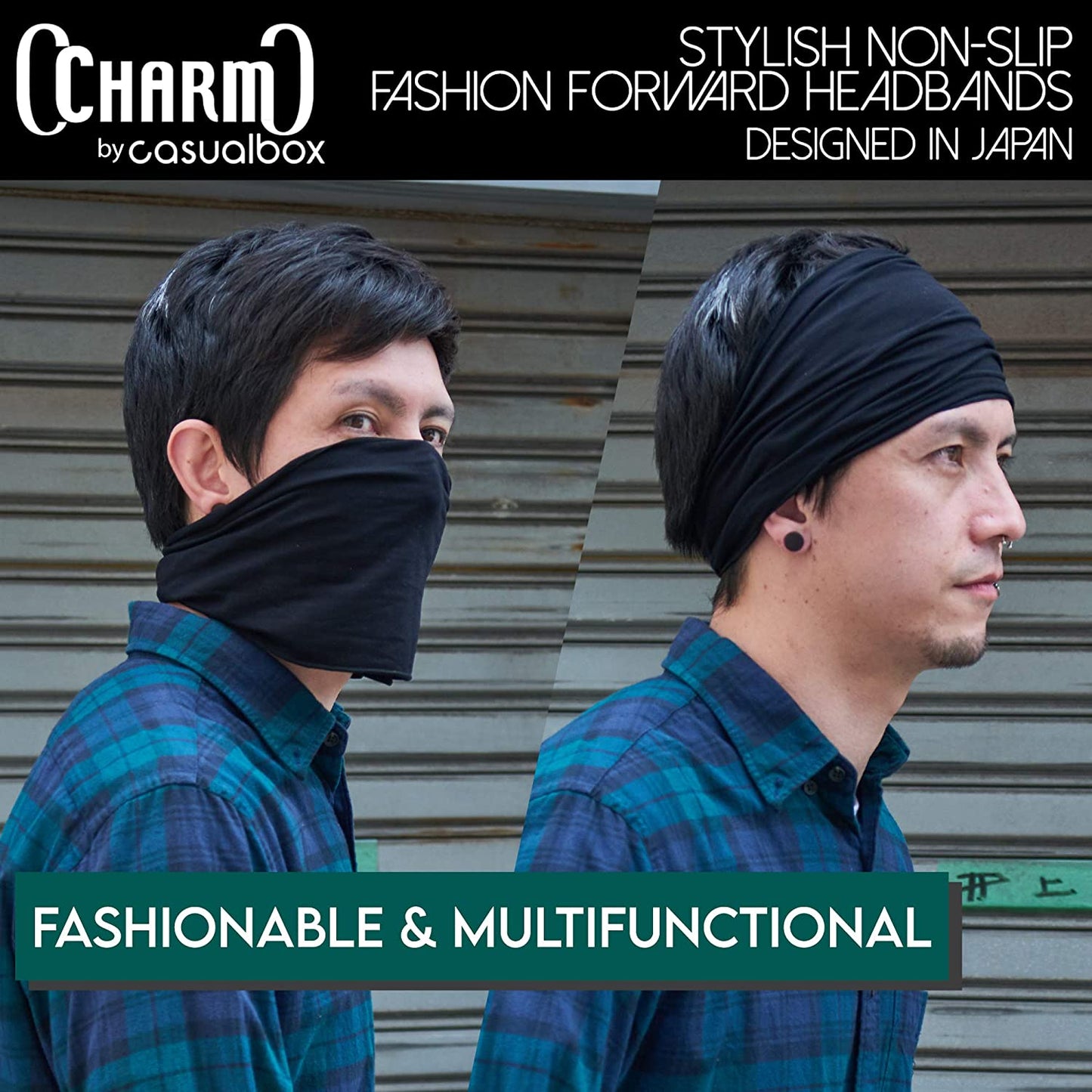 Mens Head Wraps Elastic Bandana - Japanese Headband Workout Women Hair Black Apparel & Accessories > Clothing Accessories > Bandanas & Headties CHARM