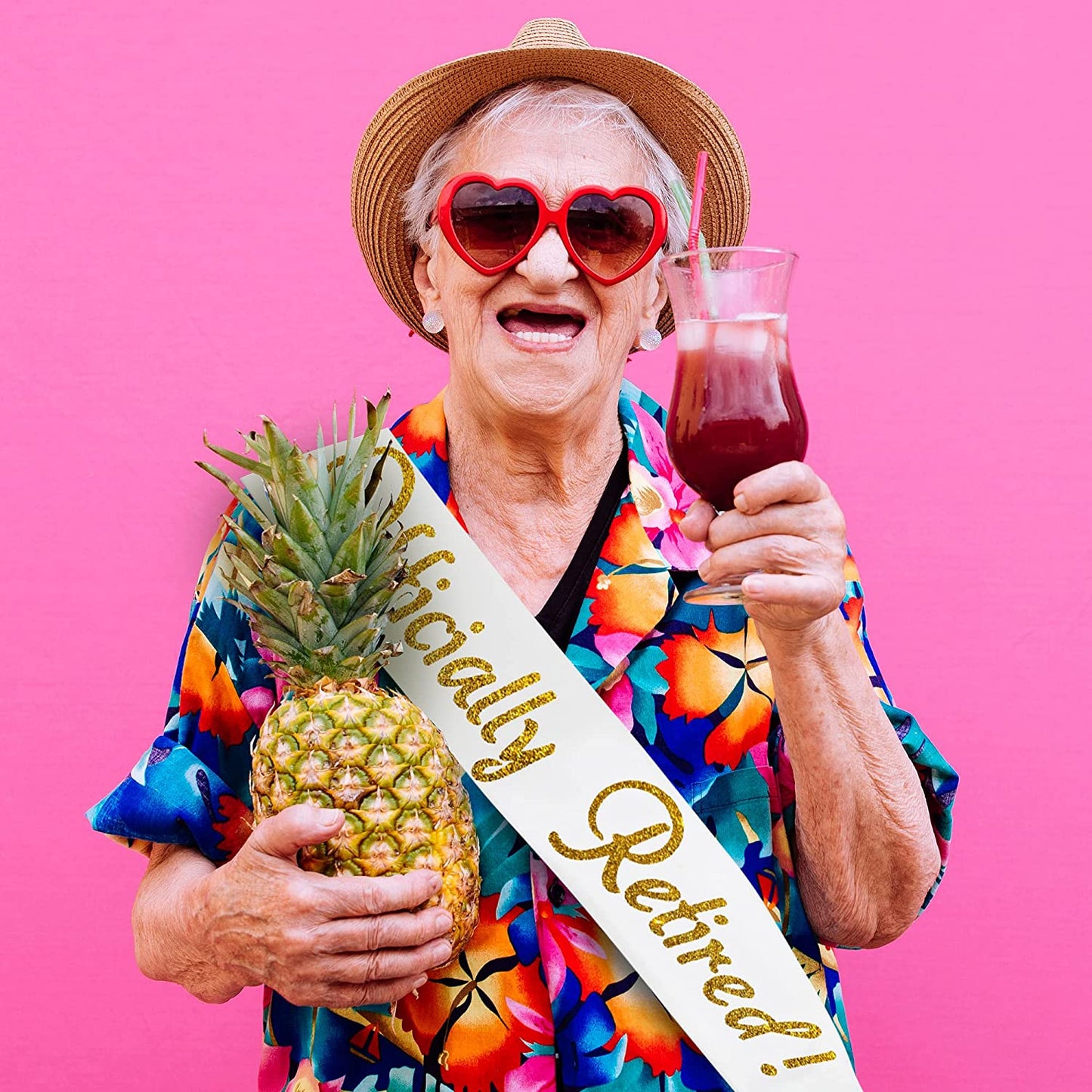 Retirement Sash and Tiara Bundle Set - Officially Retired Sash & Metal Rhinestone Tiara, Great for Retirement Work Party, Events, Party Supplies, Gifts, Favors, and Decorations #2 by JPACO Apparel & Accessories > Clothing Accessories > Sashes JPACO