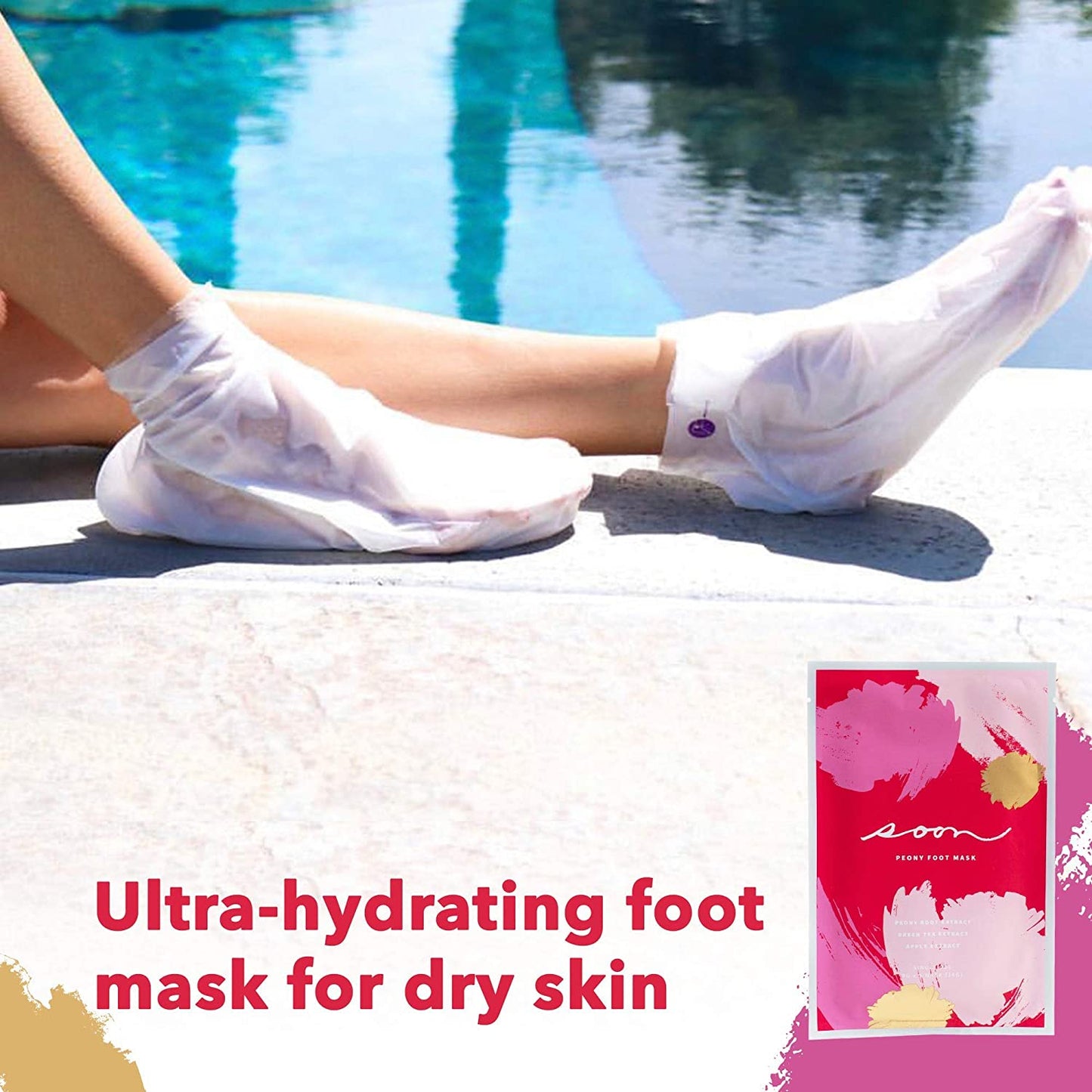 Peony Foot Mask, Feet Masks for Dry Skin, Foot Mask for Dry Cracked Feet, Dry Feet Treatment, Cracked Feet Treatment, Moisturizing Foot Mask - Soon Skincare Health & Beauty > Personal Care > Foot Care KYLIE MAX