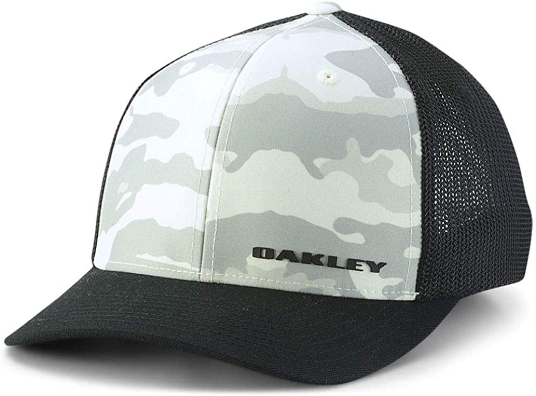 Oakley Indy Stretch-Fitted Cap Apparel & Accessories > Clothing Accessories > Hats Oakley Gray/Camo/White Large-X-Large