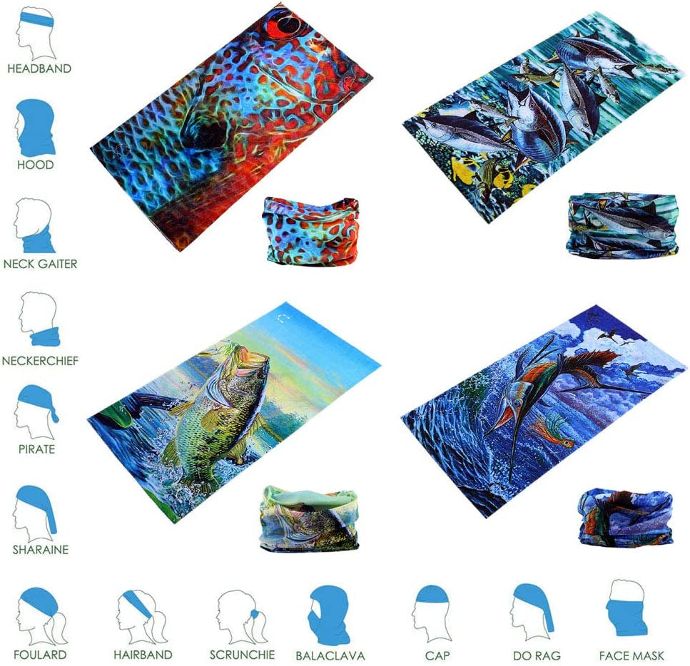 DEMIL 6PCS/8PCS/12PCS Seamless Headband Bandanas Headwear for Men&Women Scarf Apparel & Accessories > Clothing Accessories > Headwear Demil Sports