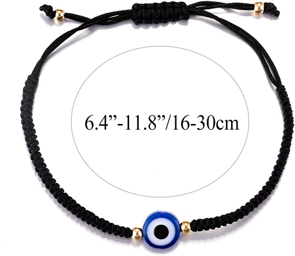 Handmade String Evil Eye Bracelet for Women Men Girls Boys Black Red Thread Adjustable Bracelets Minimalist Jewelry Apparel & Accessories > Jewelry > Bracelets kelistom