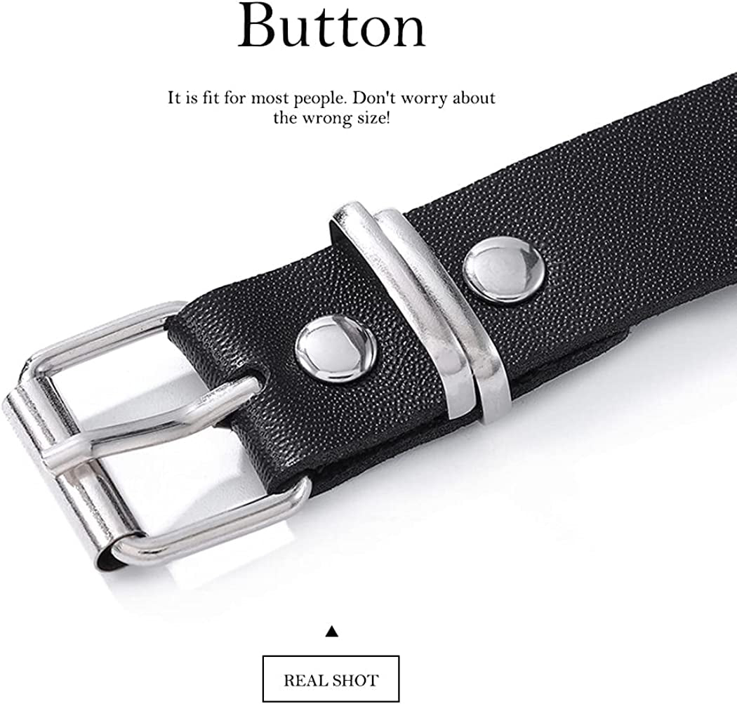 Kakaco Leather Waist Chain Belt Layered Belly Belts Chain Black Rave Body Chains Jewelry for Women and Girls Apparel & Accessories > Jewelry > Body Jewelry Kakaco