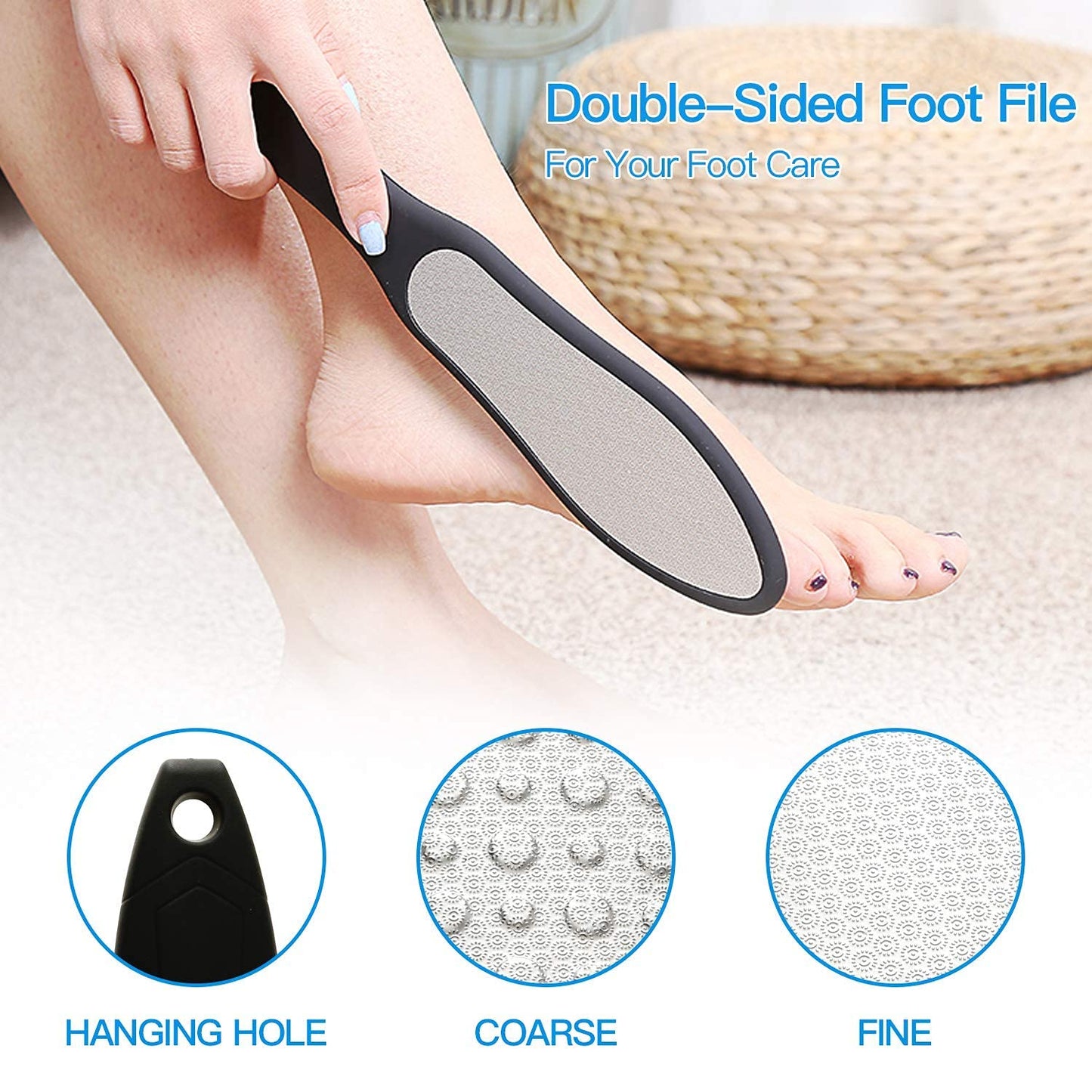 Pedicure Kit, Foot File Set 14 in 1, Professional Manicure Nail Foot Spa Care Tools Double Sided Files Scraper Rasp Heel Feet Peel Dead Skin Remover Callus Exfoliator for Women/Men/MotherโS Day Gift Health & Beauty > Personal Care > Foot Care Wainbowa