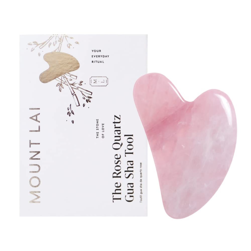 Mount Lai - the Rose Quartz Gua Sha Facial Lifting Tool | Gua Sha to Sculpt Facial Features + Release Tension Health & Beauty > Personal Care > Cosmetics > Cosmetic Tools > Skin Care Tools Mount Lai