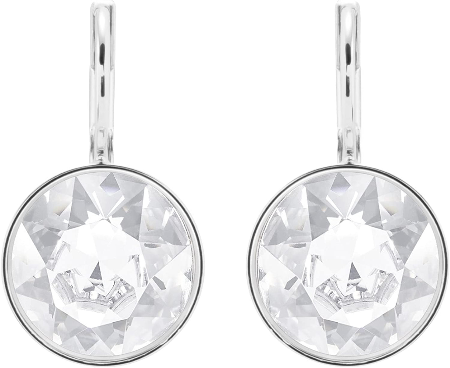 Swarovski Authentic Bella Rhodium Plated Charming White Pierced Mini Earrings Apparel & Accessories > Jewelry > Earrings Swarovski