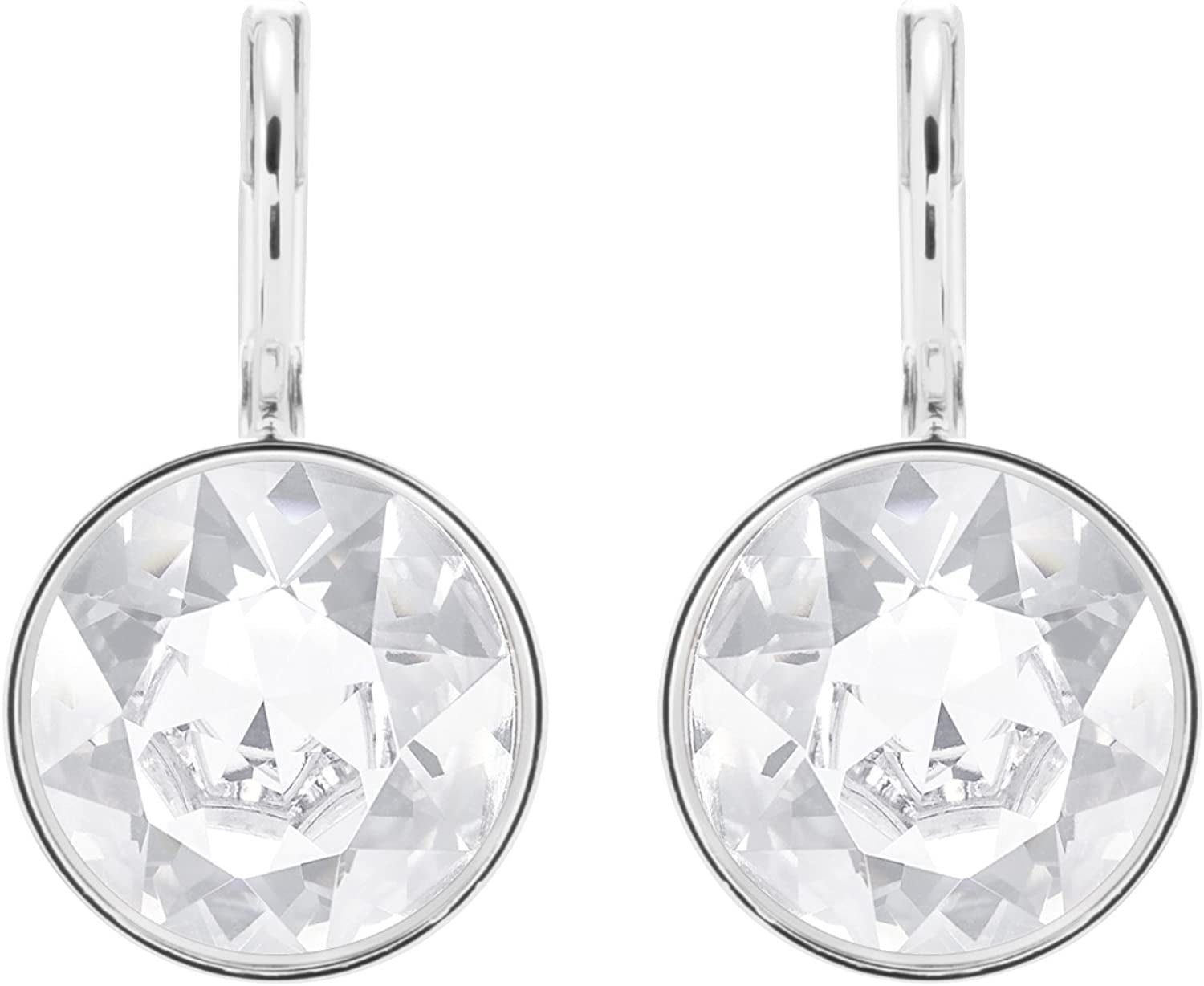 Swarovski Authentic Bella Rhodium Plated Charming White Pierced Mini Earrings Apparel & Accessories > Jewelry > Earrings Swarovski