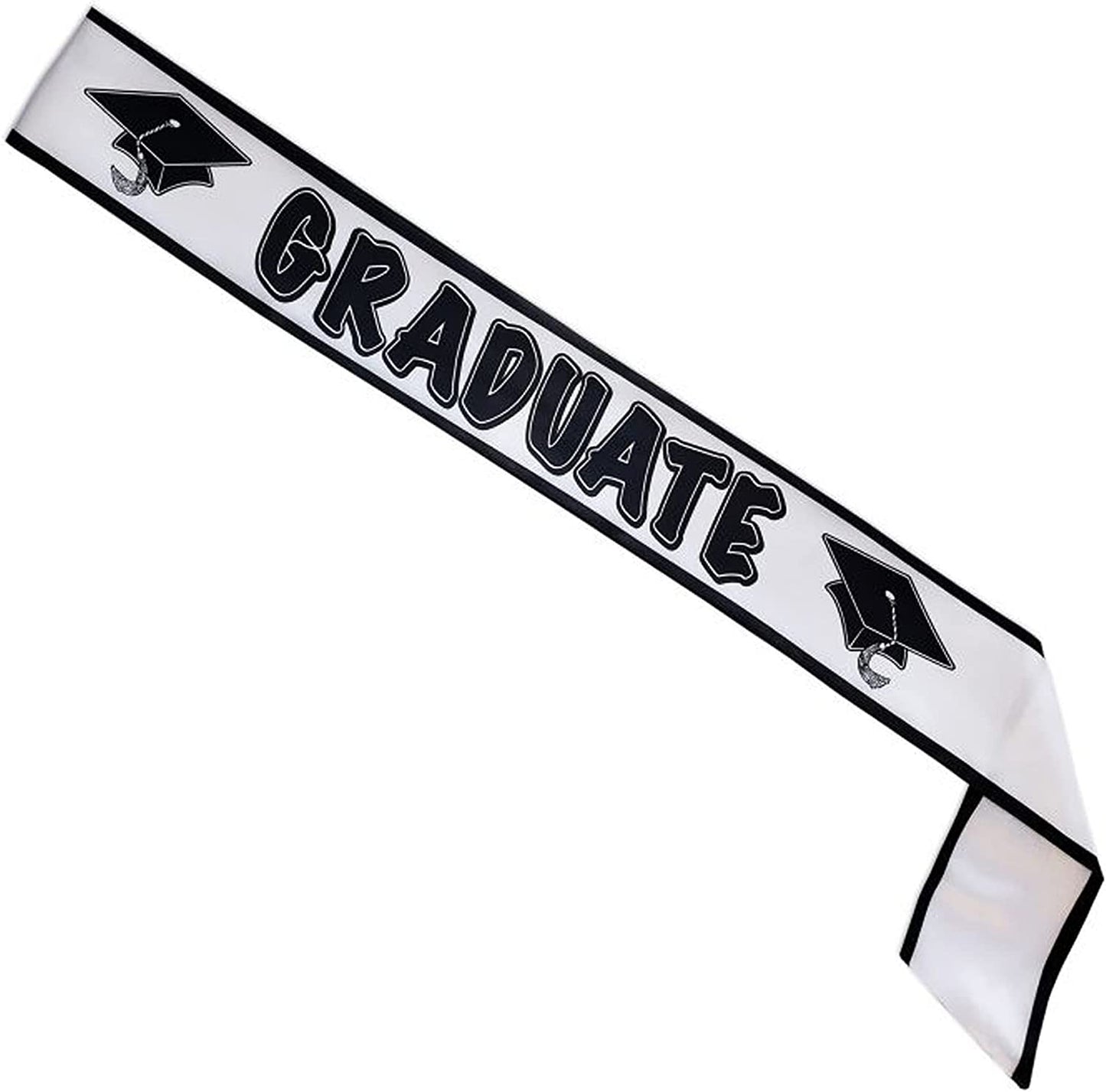 Graduate Satin Sash Party Accessory (1 Count) (1/Pkg) Apparel & Accessories > Clothing Accessories > Sashes Beistle White 33" x 4"