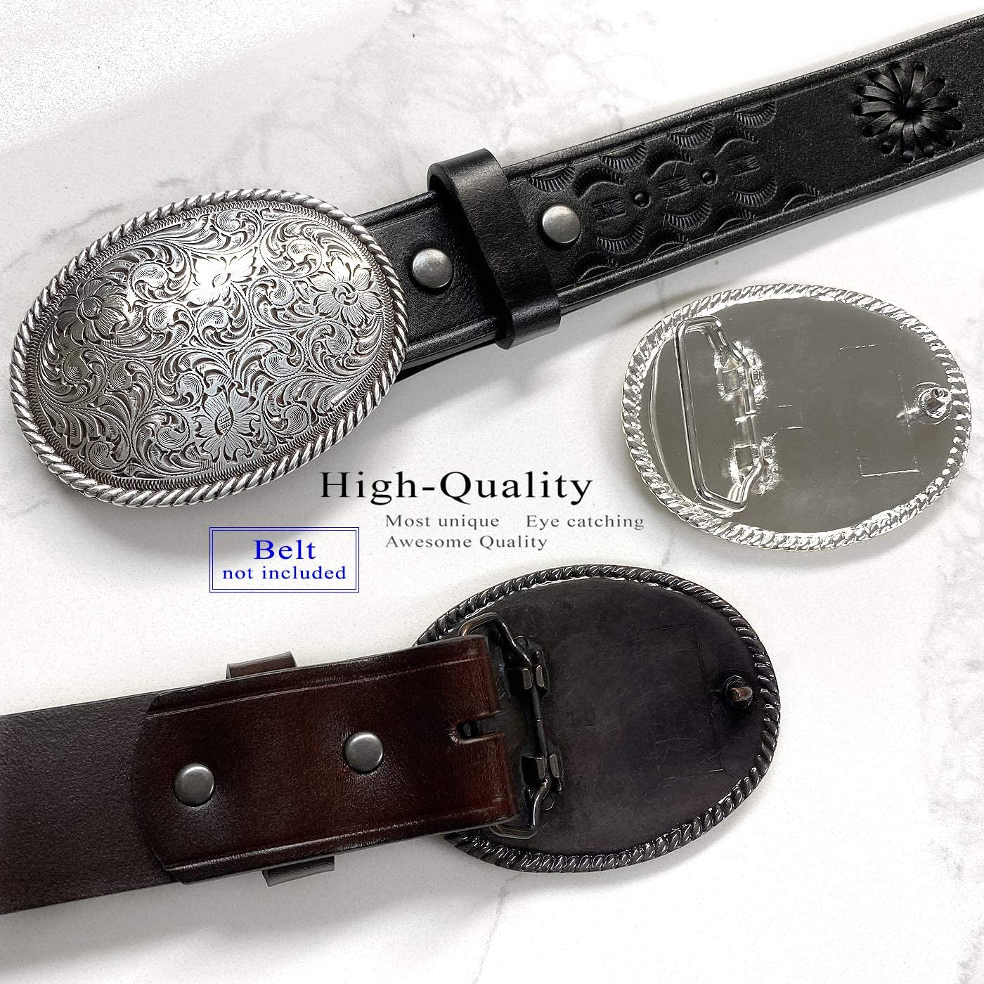 Western Floral Eagle Dogs Birds Star Replacement Belt Buckle Fits 1-1/2"(38Mm) Belt Strap-Multi-Style Options Apparel & Accessories > Clothing Accessories > Belt Buckles Belts.com