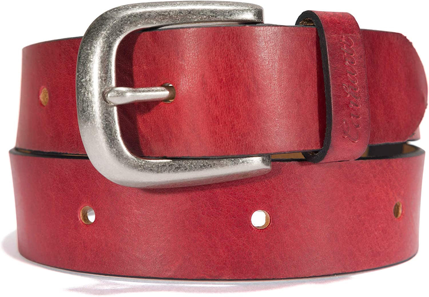 Carhartt Women'S Signature Casual Belt Apparel & Accessories > Clothing Accessories > Belts Carhartt Tanned Leather Continuous (Burgundy) X-Small