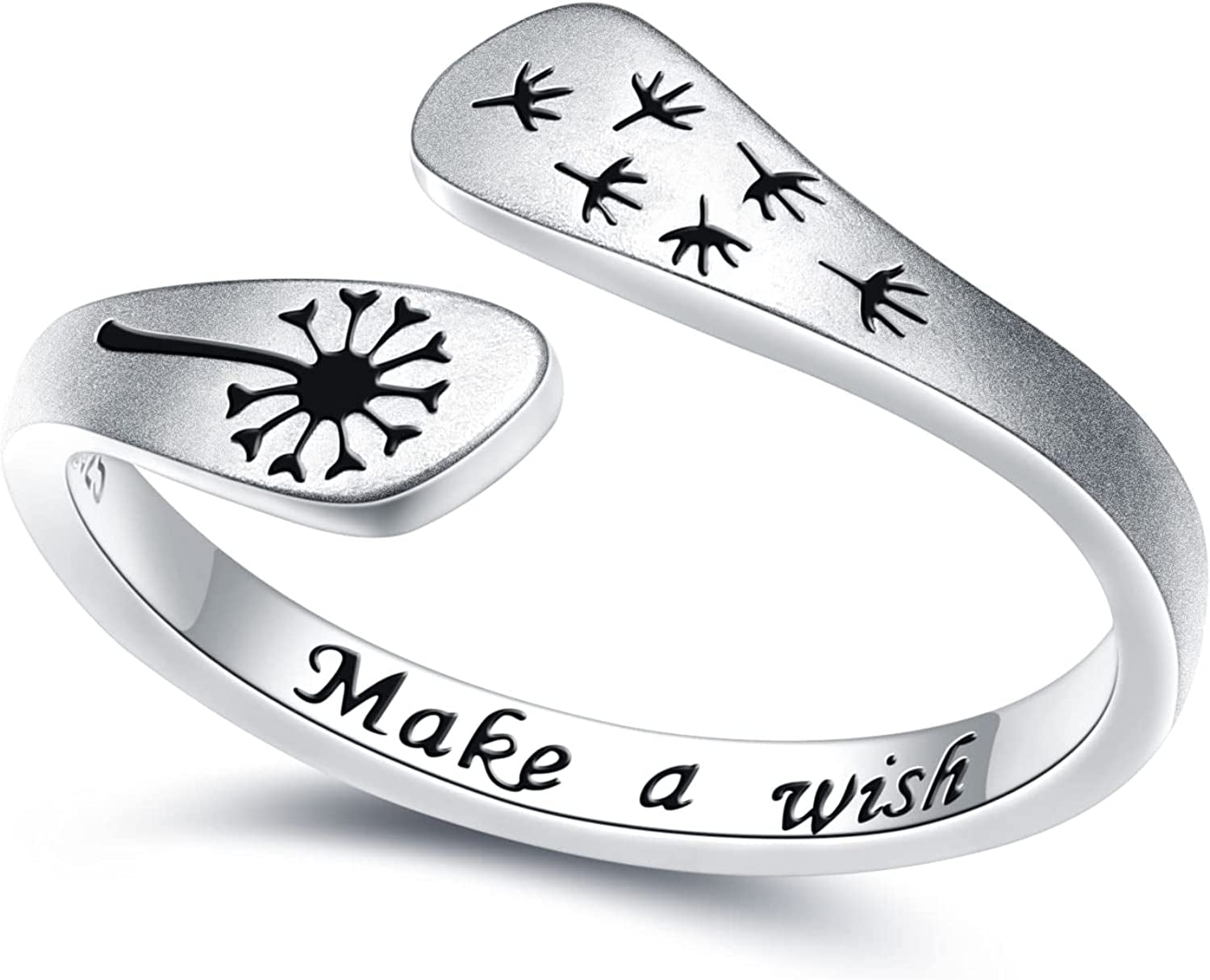 Dandelion Earrings Drop Earrings/Adjustable Ring 925 Sterling Silver Dangle Earrings for Women Apparel & Accessories > Jewelry > Anklets Yearace Dandelion ring