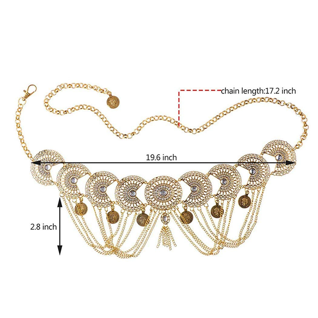 Brishow Gold Waist Chain Layered Body Chain Fashion Party Body Jewelry Accessory for Women and Girls (Gold) Apparel & Accessories > Jewelry > Body Jewelry Brishow