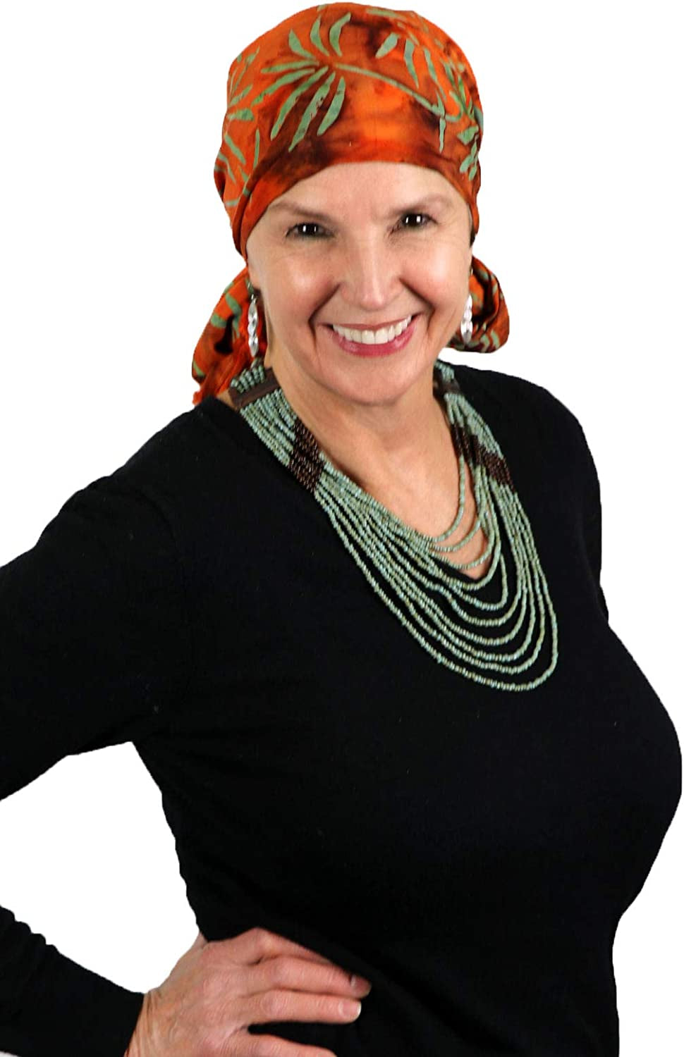 Hats, Scarves & More Headscarf Head Wrap for Women Chemo Headwear Cancer Scarf Head Covering Bali Batik 15 X 60 Inches Apparel & Accessories > Clothing Accessories > Headwear Hats Scarves & More Lava Fern