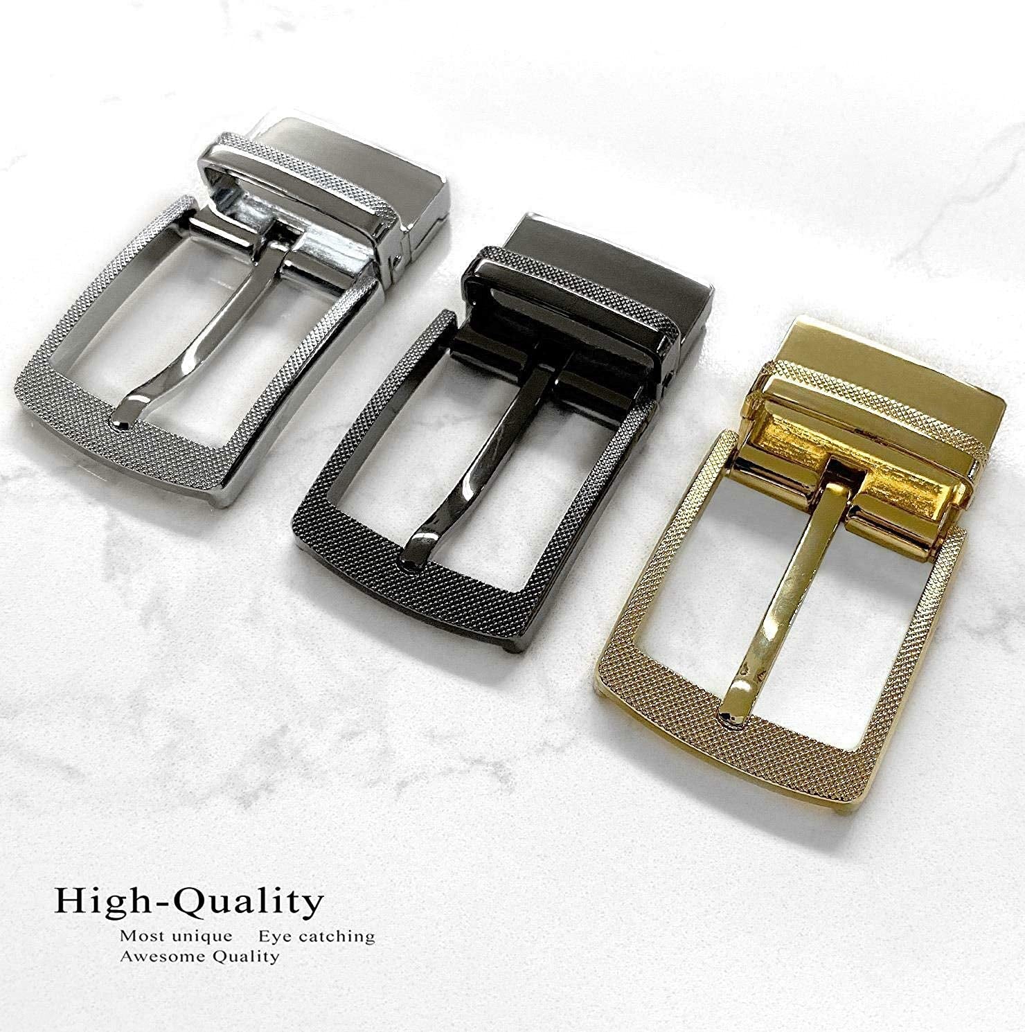 Round Edge Checkered Engraved Polished Reversible Replacement Belt Buckle Z35274R Apparel & Accessories > Clothing Accessories > Belt Buckles Belts.com