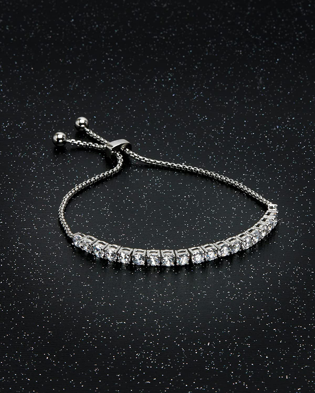 Devin Rose Women’S Bolo Bracelet – Slide Adjustable Cubic Zirconia Crystal Tennis Bracelet Apparel & Accessories > Jewelry > Bracelets Devin Rose