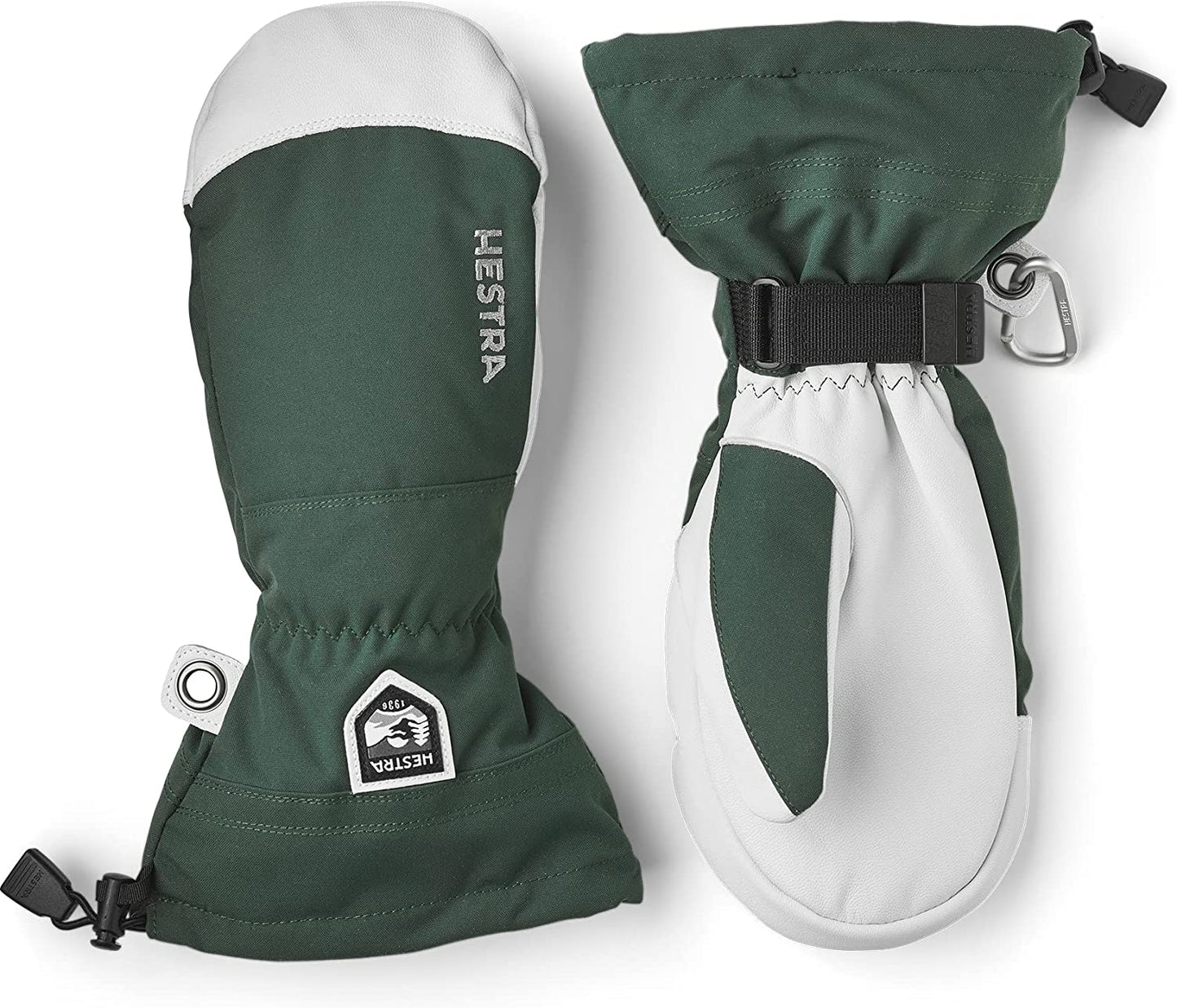 Hestra Army Leather Heli Ski Glove - Classic Snow Mitten for Skiing, Snowboarding and Mountaineering Apparel & Accessories > Clothing Accessories > Gloves & Mittens Hestra Bottle Green 7