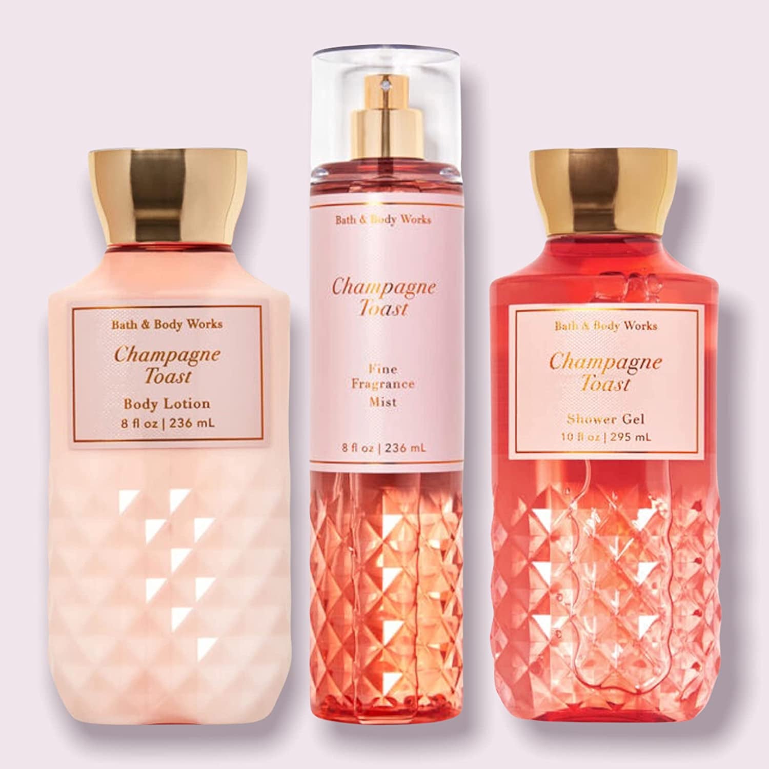 Bath and Body Works - Champagne Toast - Daily Trio - Shower Gel, Fine Fragrance Mist & Super Smooth Body Lotion Health & Beauty > Personal Care > Cosmetics > Bath & Body Bath and Body Works