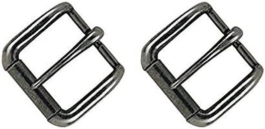 Tandy Leather Antique Nickel 1-1/2" Napa Roller Buckle 1643-21, Two Pack Apparel & Accessories > Clothing Accessories > Belt Buckles Tandy