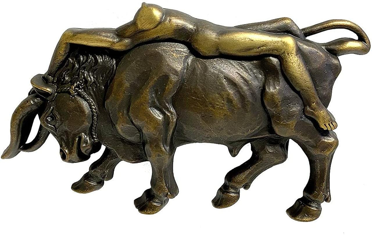 Western Lady Bull Texas Longhorn Steer Head Belt Buckle Fits 1-1/2"(38Mm) Multi-Style Options Apparel & Accessories > Clothing Accessories > Belt Buckles Belts.com Type Buckle G43 - Ha1437 Copper 1-1/2"