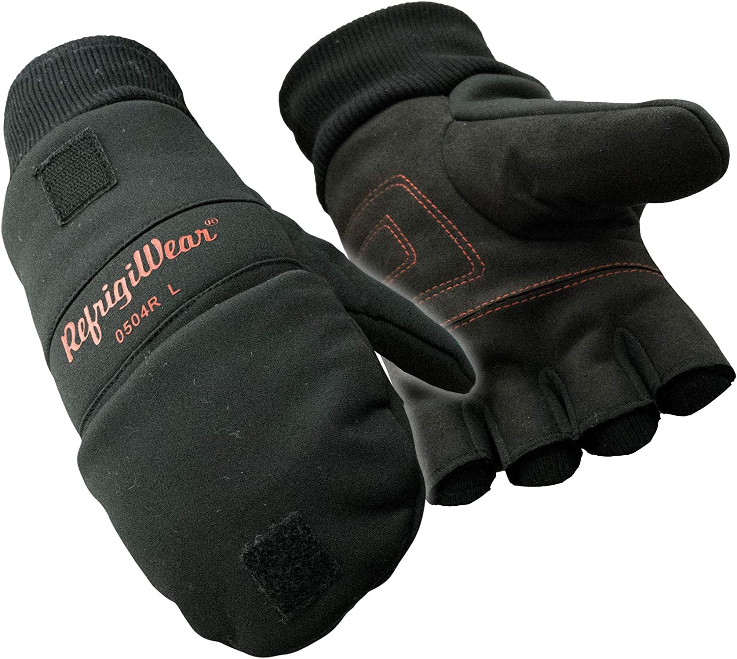 Refrigiwear Fleece Lined Fiberfill Insulated Softshell Convertible Mitten Gloves Apparel & Accessories > Clothing Accessories > Gloves & Mittens RefrigiWear X-Large