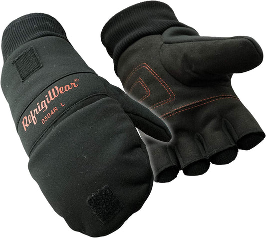 Refrigiwear Fleece Lined Fiberfill Insulated Softshell Convertible Mitten Gloves Apparel & Accessories > Clothing Accessories > Gloves & Mittens RefrigiWear X-Large