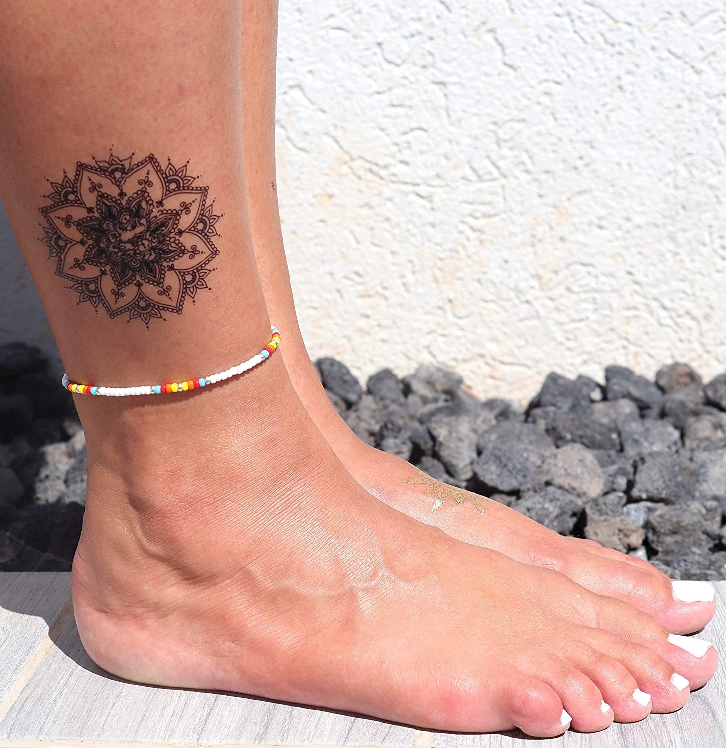 Boho Anklet, Native American Jewelry, Unique Thin Beaded Ankle Bracelet for Women or Girls, Colorful Bohemian Hippie Beach Waterproof Foot Jewelry, Handmade by Tribes Apparel & Accessories > Jewelry > Anklets Tribes by Sara K