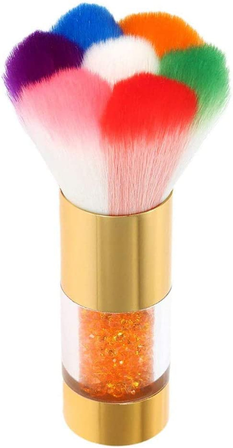 Nail Art Dust Remover Brush Anself Nail Cleaner for Acrylic Gel UV Nail Powder Brush Rhinestones Makeup Foundation Brush Tool - Gold Health & Beauty > Personal Care > Cosmetics > Cosmetic Tools > Nail Tools bouti1583 Gold