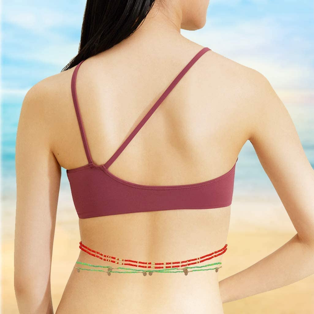 Waist Bead Chains Boho Beads Waist Chains,African Waist Bead Body Chain,Summer Jewelry Waist Bead Set,Elastic Colorful Beaded Belly Chain,Beach Bikini Belly Chains for Women and Girls. Apparel & Accessories > Jewelry > Body Jewelry weile