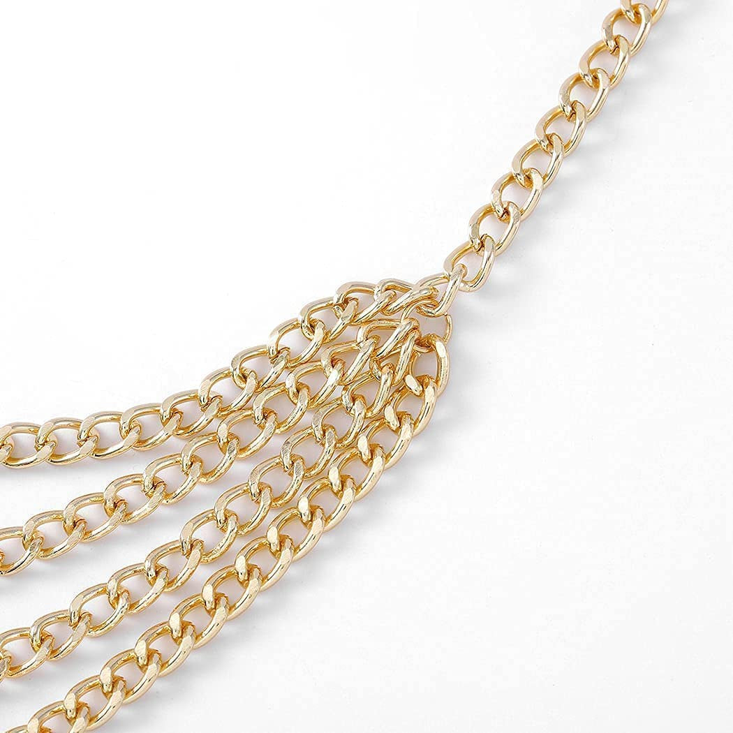 Victray Gold Belly Waist Chain Beach Layered Body Chains Fashion Waist Jewelry Nightclub Body Accessory for Women and Girls Apparel & Accessories > Jewelry > Body Jewelry Victray