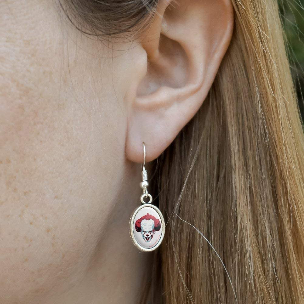 GRAPHICS & MORE IT Pennywise Come Home Novelty Dangling Drop Oval Charm Earrings Apparel & Accessories > Jewelry > Earrings GRAPHICS & MORE