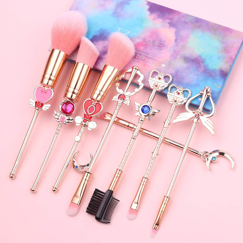 Sailormoon Makeup Brushes Set - 8Pcs Cosmetic Makeup Brush Set Professional Tool Kit Set Pink Drawstring Bag Included (8Pcs Makeup Brushes) Health & Beauty > Personal Care > Cosmetics > Cosmetic Tools > Makeup Tools rongji jewelry