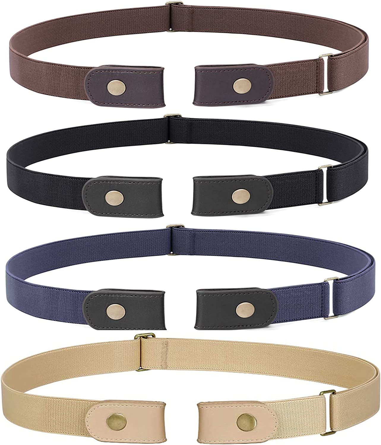No Buckle Stretch Belt for Women Men Buckle-Free Adjustable Belt for Jeans Apparel & Accessories > Clothing Accessories > Belts LEACOOLKEY