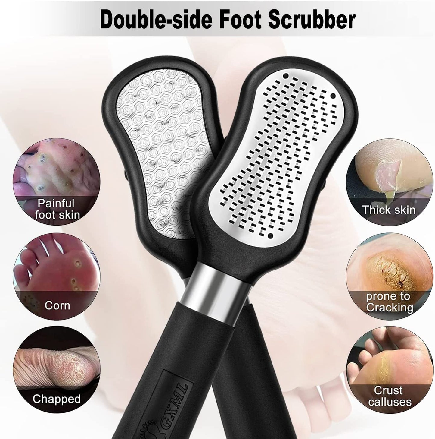CGBE Callus Remover for Feet Foot Scrubber and Double-Side Dead Skin Storage Pedicure Tools for Foot Care Surgical Grade Stainless Steel Foot File for Foot Spa(One Pack with Two-Side) Health & Beauty > Personal Care > Foot Care CGBE